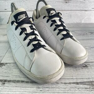 Nike Sneakers Kids 4.5Y White Leather Classic Casual Tennis Shoes 834123-101